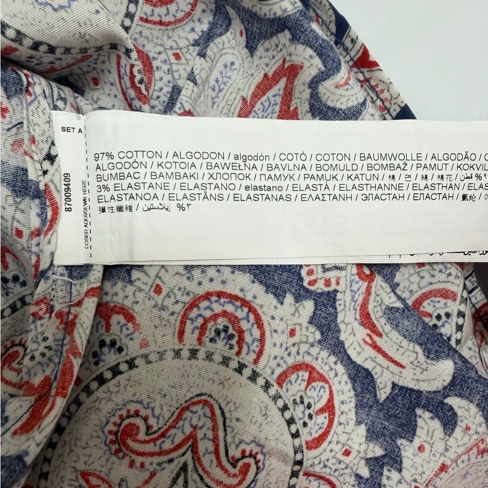 NWT Mango x Chufy Soller Boho Maxi Tiered Dress Puff Sleeve Tassel Blue Red 4 - Picture 14 of 16